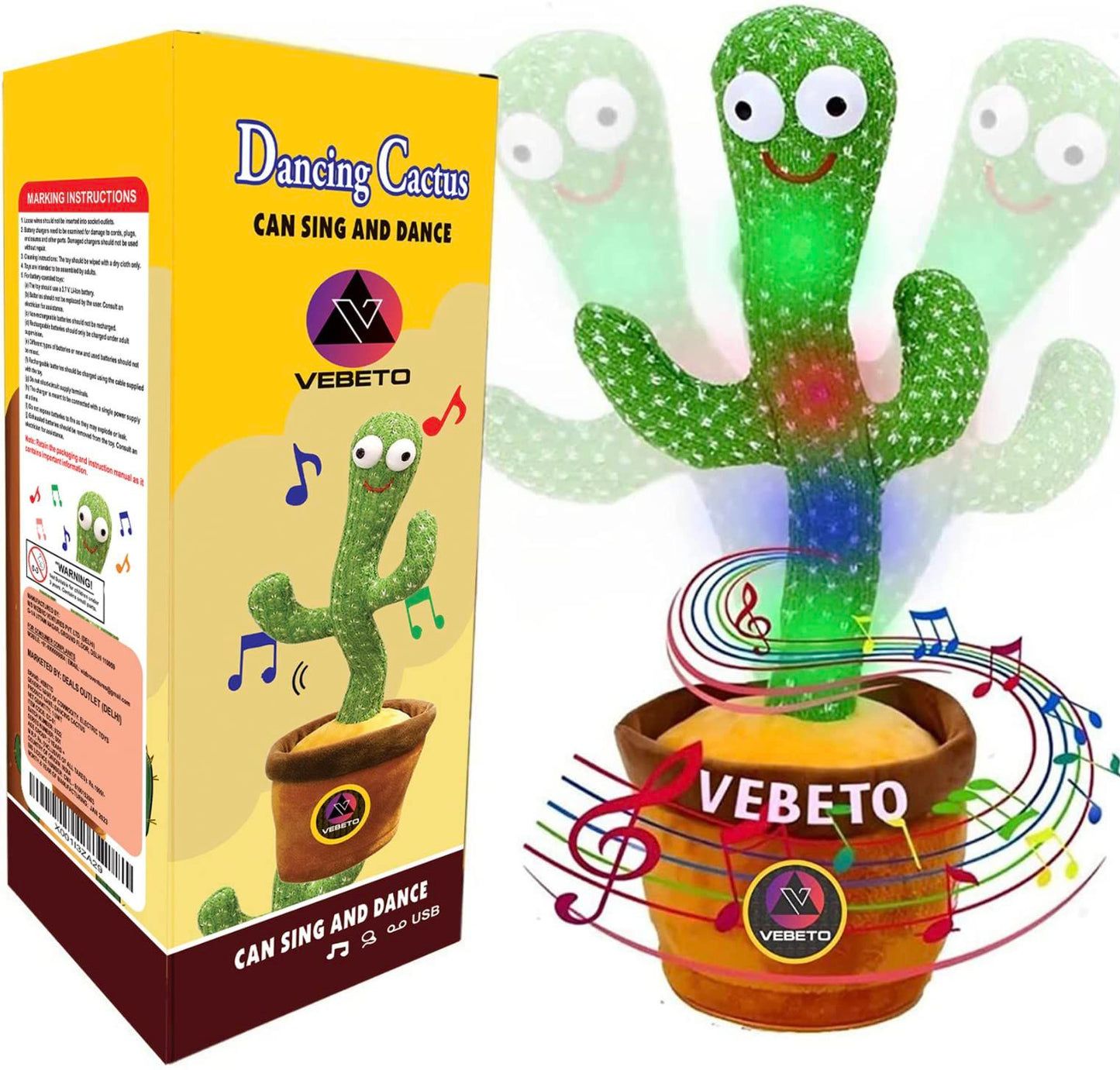 Dancing & Singing Cactus Toy – Hilarious Interactive Plush for Kids & Babies Billux Bazaar