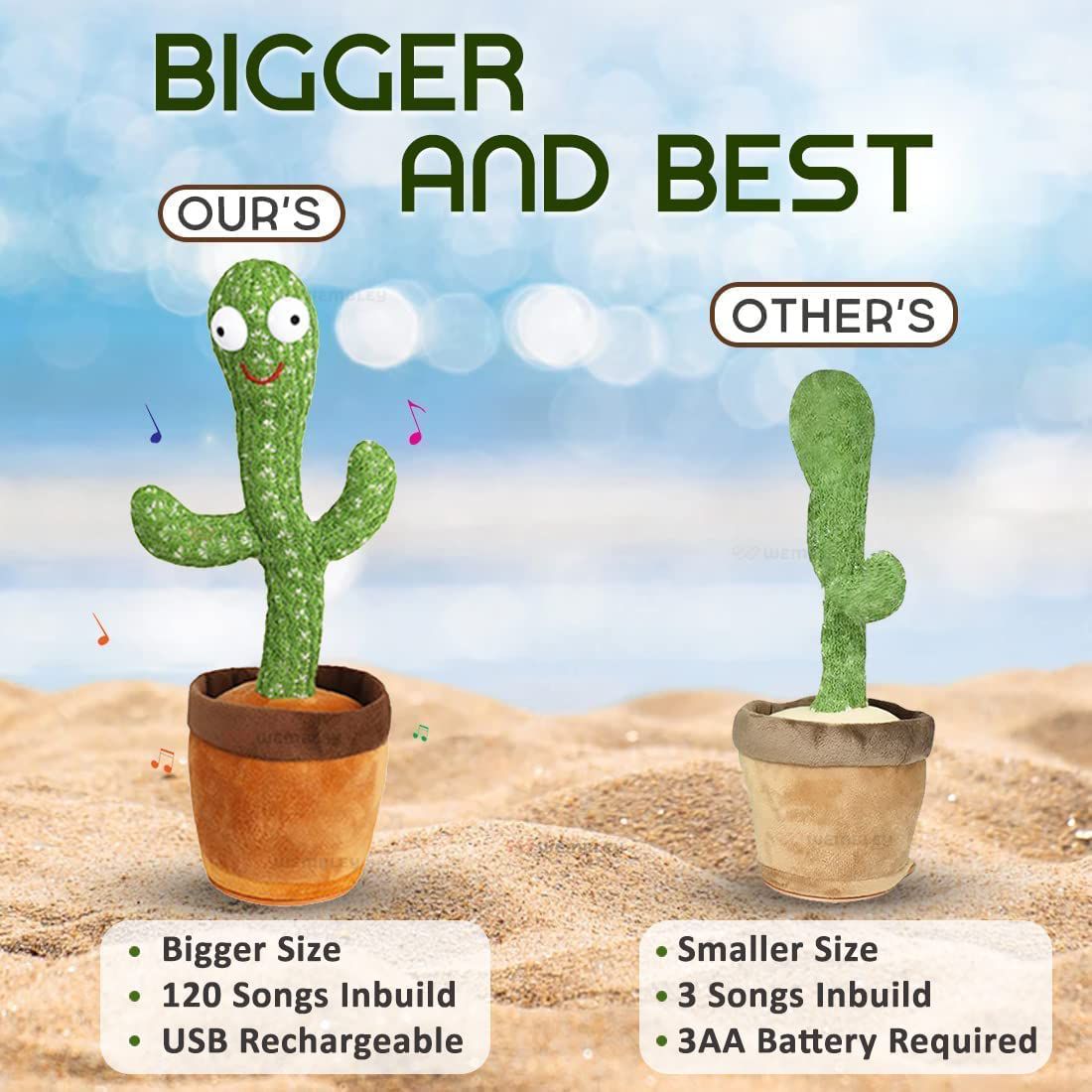 Dancing & Singing Cactus Toy – Hilarious Interactive Plush for Kids & Babies Billux Bazaar
