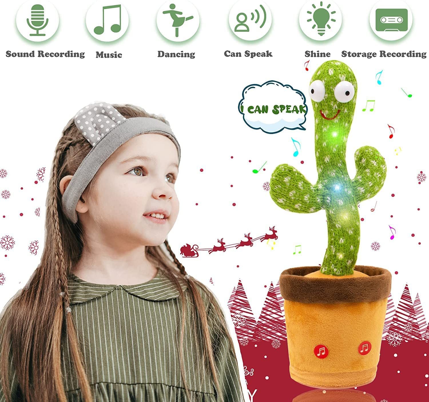 Dancing & Singing Cactus Toy – Hilarious Interactive Plush for Kids & Babies Billux Bazaar