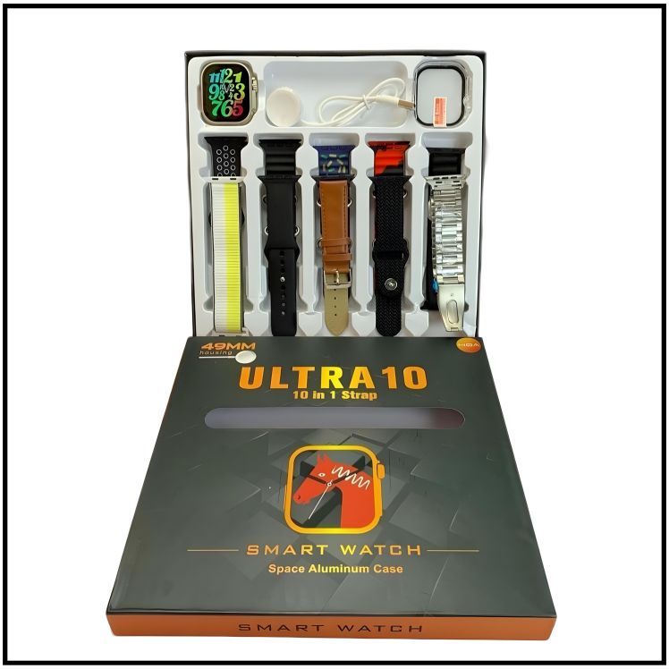 Smart Watch with 7 Straps β Bluetooth Calling, Fitness Tracking & 2.09β HD Display Billux Bazaar