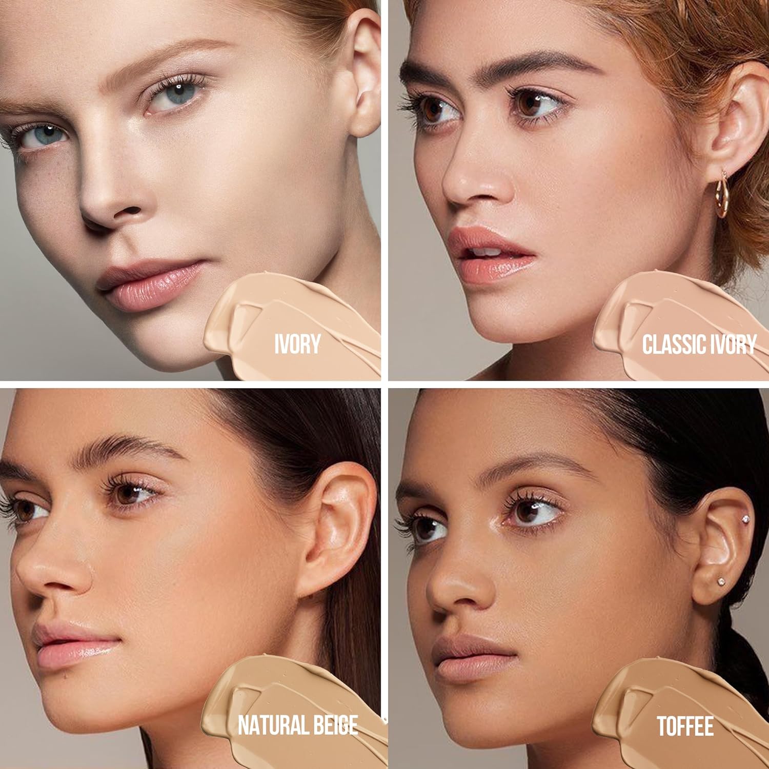 FV Foundation Tube China Red Original Waterproof with Medium Coverage, Oil-free & Long Lasting, Lightweight, Matte Foundation for Oily/Normal Skin, Sweat-resistant Liquid Makeup Foundation for Face, 30g, Natural Beige Billux Bazaar